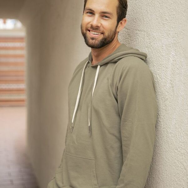 Icon Unisex Lightweight Loopback Terry Hooded Pullover Thumbnail